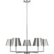Drew & Jonathan Ender 5 Light 32.63 inch Brushed Nickel Chandelier Ceiling Light, Medium