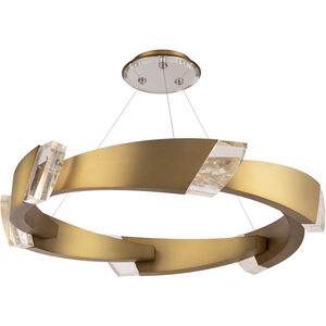 Embrace LED 44.3 inch Aged Brass Pendant Ceiling Light, Schonbek Signature