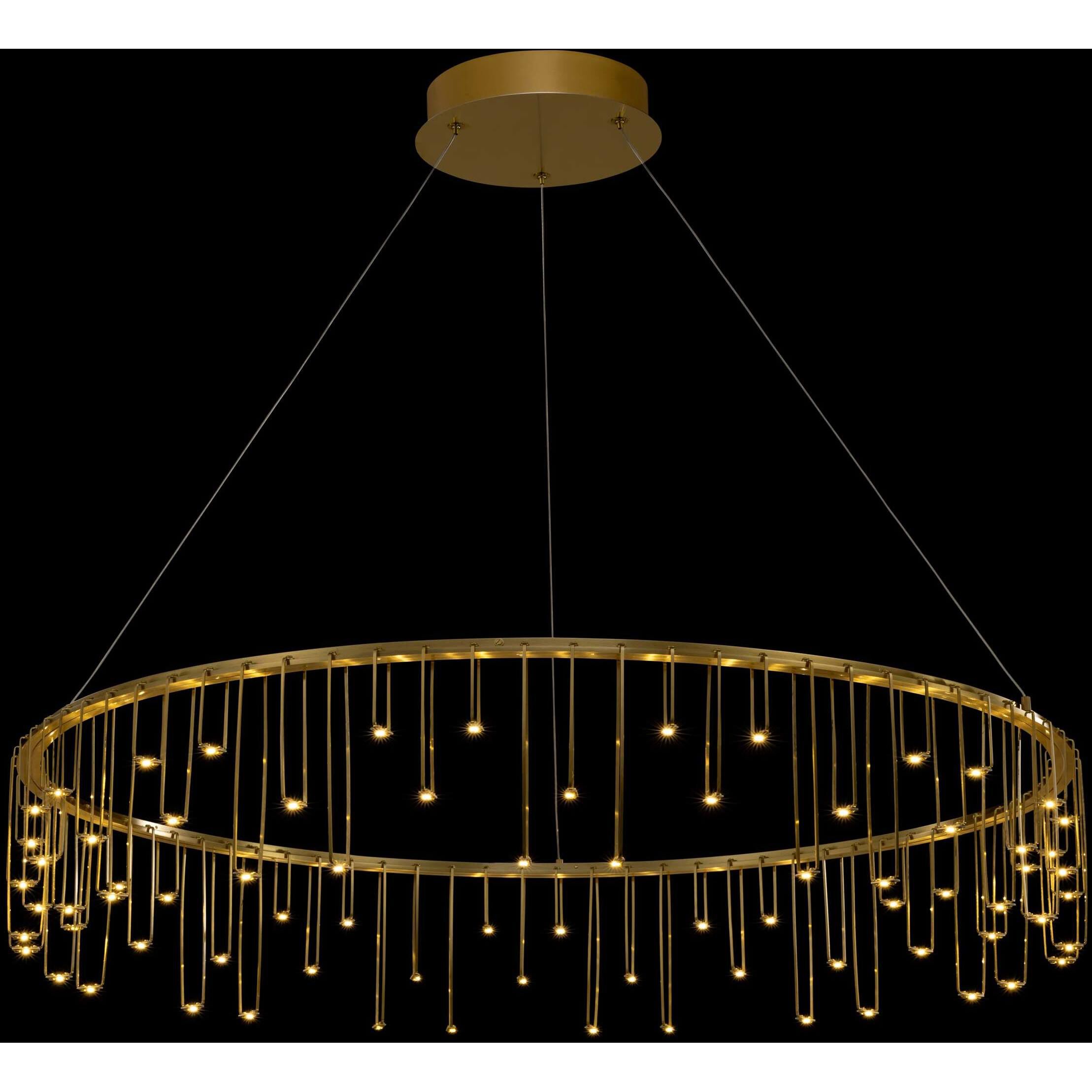 Lucerna LED 39.38 inch Stainless Steel Gold Chandelier Ceiling Light