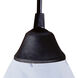 Classico 1 Light 5 inch Dark Rust Mini Pendant Ceiling Light in Simple White Glass