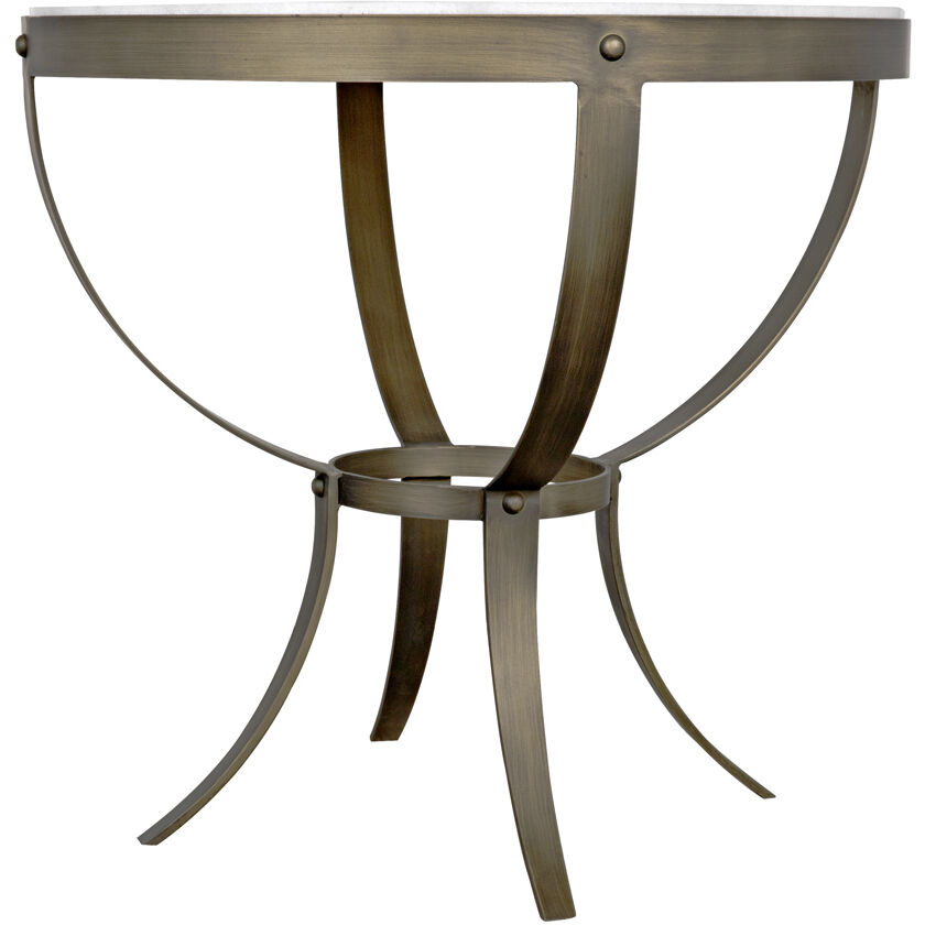 Byron 30 X 30 inch Aged Brass Side Table