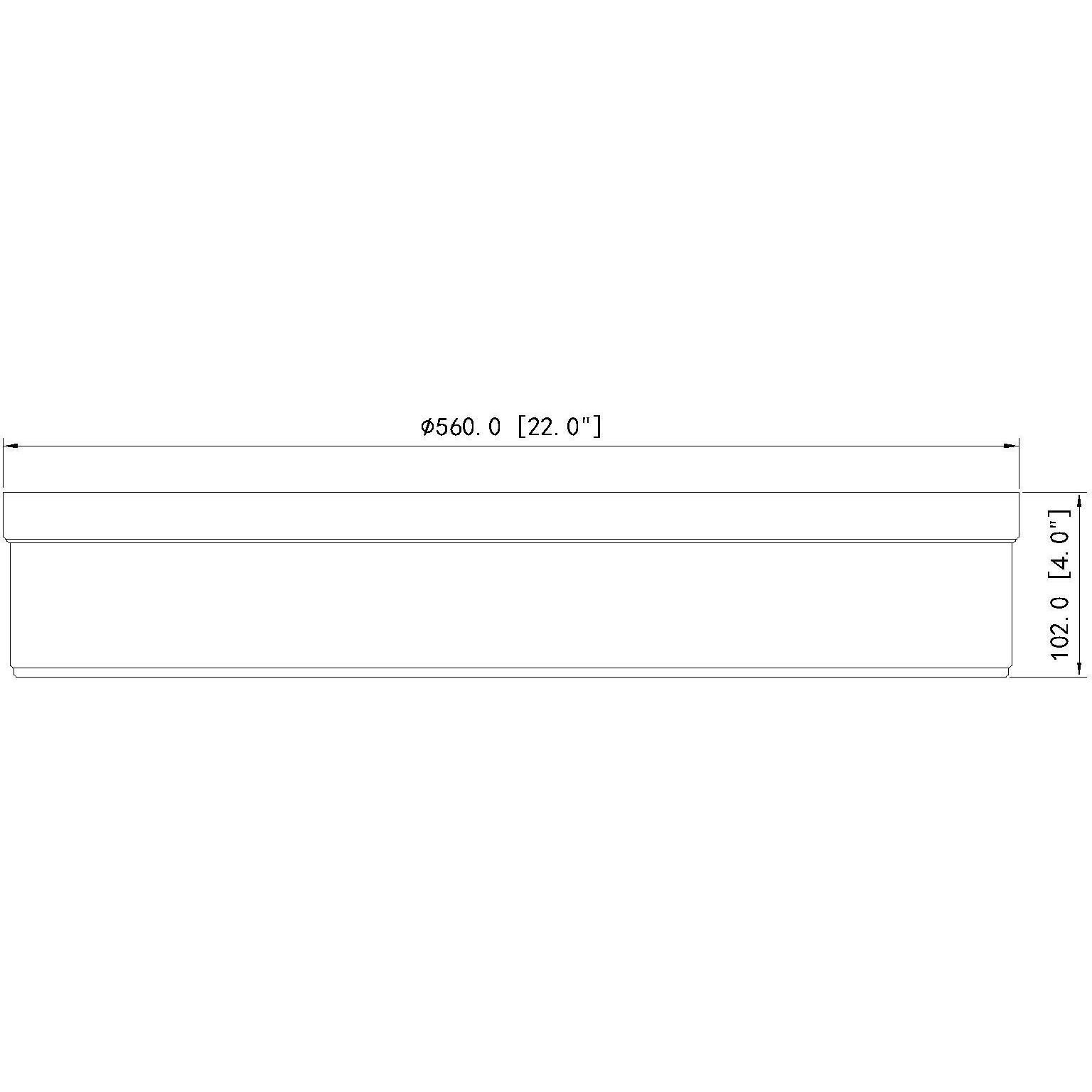 Anders LED 22 inch Rubbed Brass Flush Mount Ceiling Light