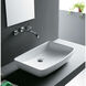 Ceramic Vessel Sink 23.5 X 15 X 5.13 inch White Bathroom Sink, Rectangle