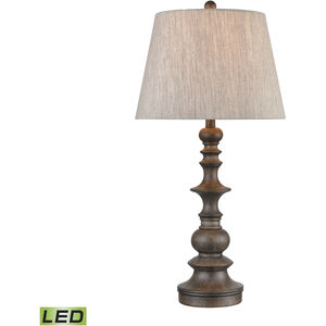 Rhinebeck 30 inch 9.00 watt Aged Wood Table Lamp Portable Light