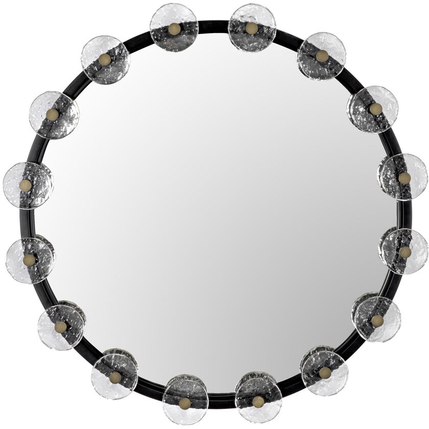 Moira 33 X 33 inch Matte Black Mirror