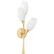Aldean 3 Light 8.25 inch Vintage Gold Leaf Wall Sconce Wall Light