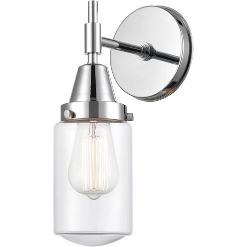 Caden LED 5 inch Polished Chrome Sconce Wall Light in Clear Glass