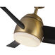 Thalia 54 inch Brushed Gold and Matte Black Ceiling Fan