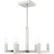 Solna 6 Light 24 inch Brushed Nickel Chandelier Ceiling Light
