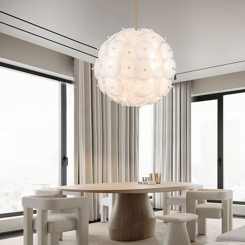 Tallulah 24 Light 38 inch Lacquered Gold Pendant Ceiling Light