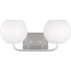 Rory 2 Light 18 inch Brushed Steel Wall Bath Fixture Wall Light