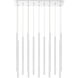 Forest LED 9.75 inch Chrome Chandelier Ceiling Light in Matte White Steel