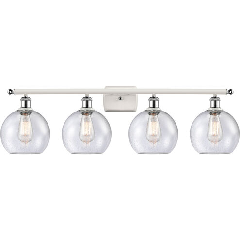 Ballston Athens LED 36 inch White and Polished Chrome Bath Vanity Light Wall Light in Seedy Glass