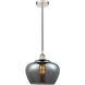 Edison Fenton LED 11 inch Polished Nickel Mini Pendant Ceiling Light