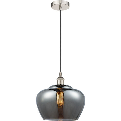 Edison Fenton LED 11 inch Polished Nickel Mini Pendant Ceiling Light