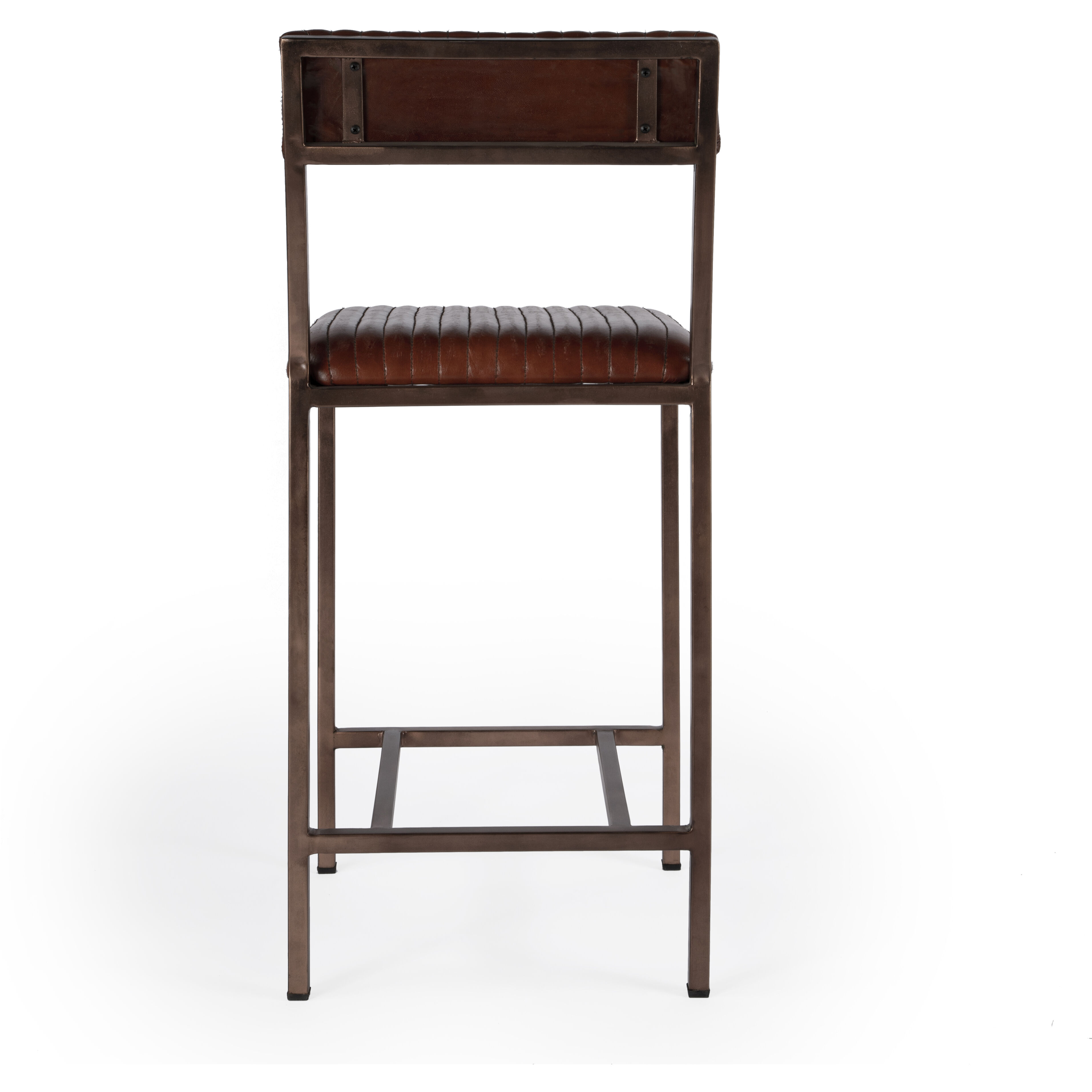 Houston 24" Leather Counter Stool in Medium Brown