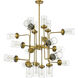 Calliope 20 Light 42 inch Foundry Brass Chandelier Ceiling Light