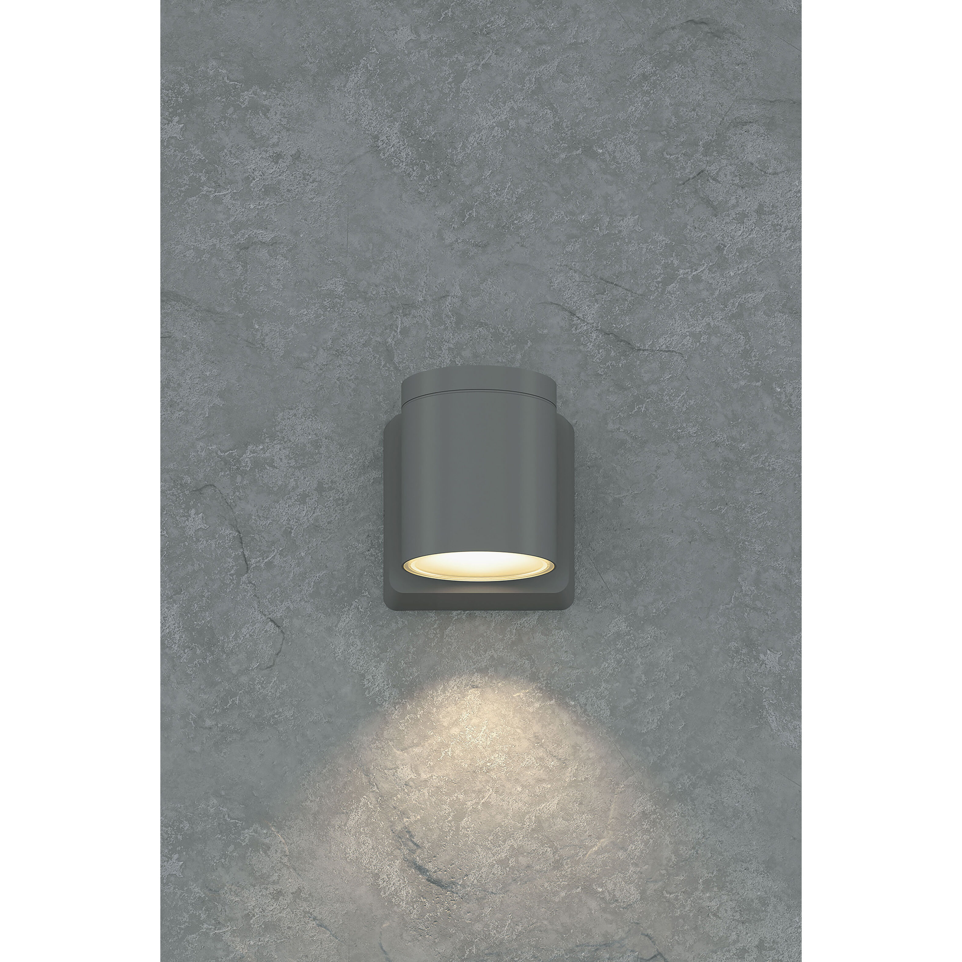 Outdoor Cylinder LED Wall Sconce Wall Light in Silver
