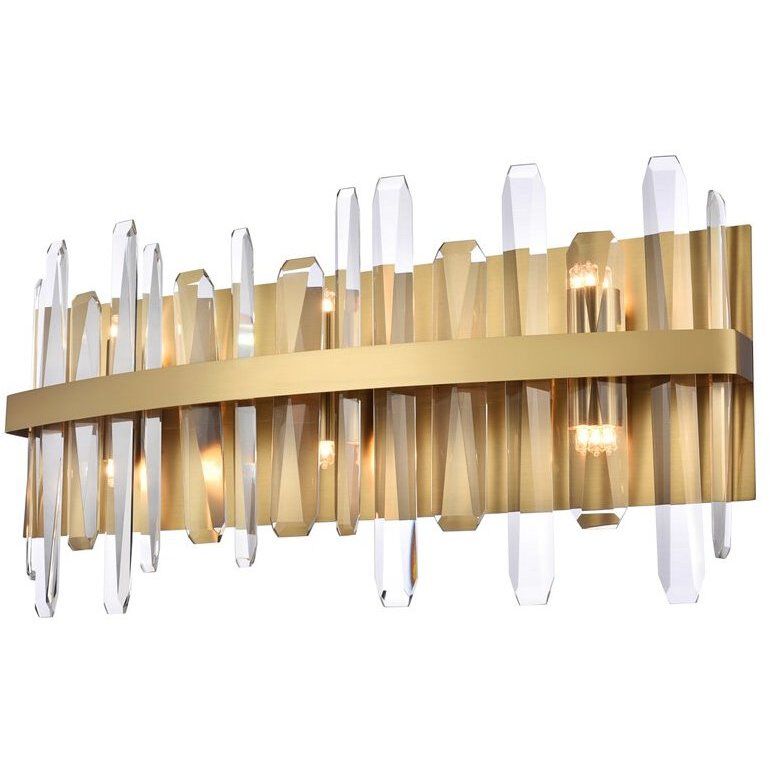 Serena 6 Light 24 inch Satin Gold Bath Sconce Wall Light