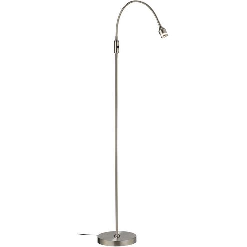Prospect 45 inch 3.00 watt Steel Floor Lamp Portable Light in Brushed Steel