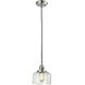 Franklin Restoration Bell LED 8 inch Polished Nickel Mini Pendant Ceiling Light in Clear, Franklin Restoration