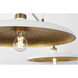 Thomas O'Brien Piatto LED 63.25 inch Hand-Rubbed Antique Brass and Plaster White Linear Pendant Ceiling Light