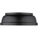 Yep Duncan 2 Light 14 inch Matte Black Flush Mount Ceiling Light, Damp