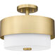 Counterpoint 2 Light 13 inch Modern Gold Semi Flush Mount Ceiling Light