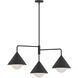 Alora Mood Remy 3 Light 38 inch Matte Black Chandelier Ceiling Light