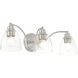 Montgomery 3 Light 23 inch Brushed Nickel Vanity Sconce Wall Light