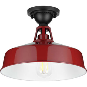 Cedar Springs 1 Light 13 inch Red Outdoor Semi-Flush Mount