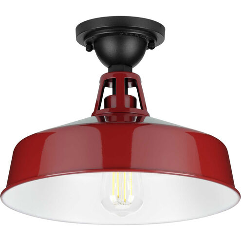 Cedar Springs 1 Light 13 inch Red Outdoor Semi-Flush Mount