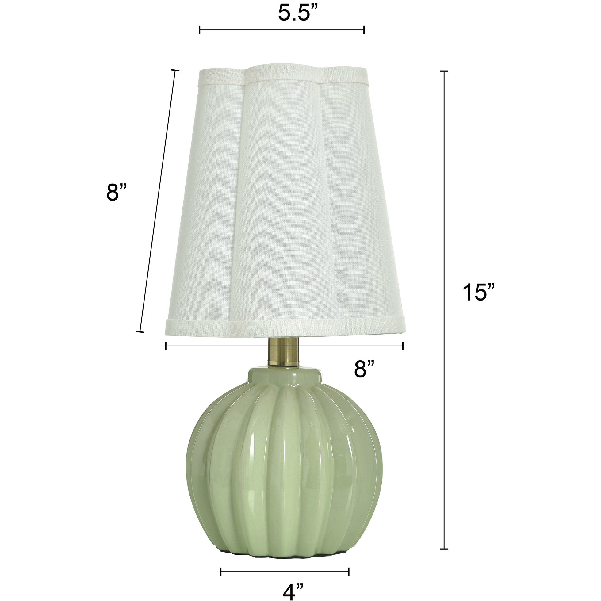 Ophelia 15 inch 40 watt Mint Table Lamp Portable Light