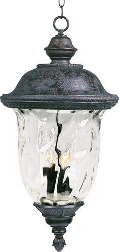 Carriage House VX 3 Light 14 inch Oriental Bronze Outdoor Hanging Lantern