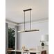 Grazia LED 48 inch Matte Black and Brushed Gold Linear Chandelier Ceiling Light