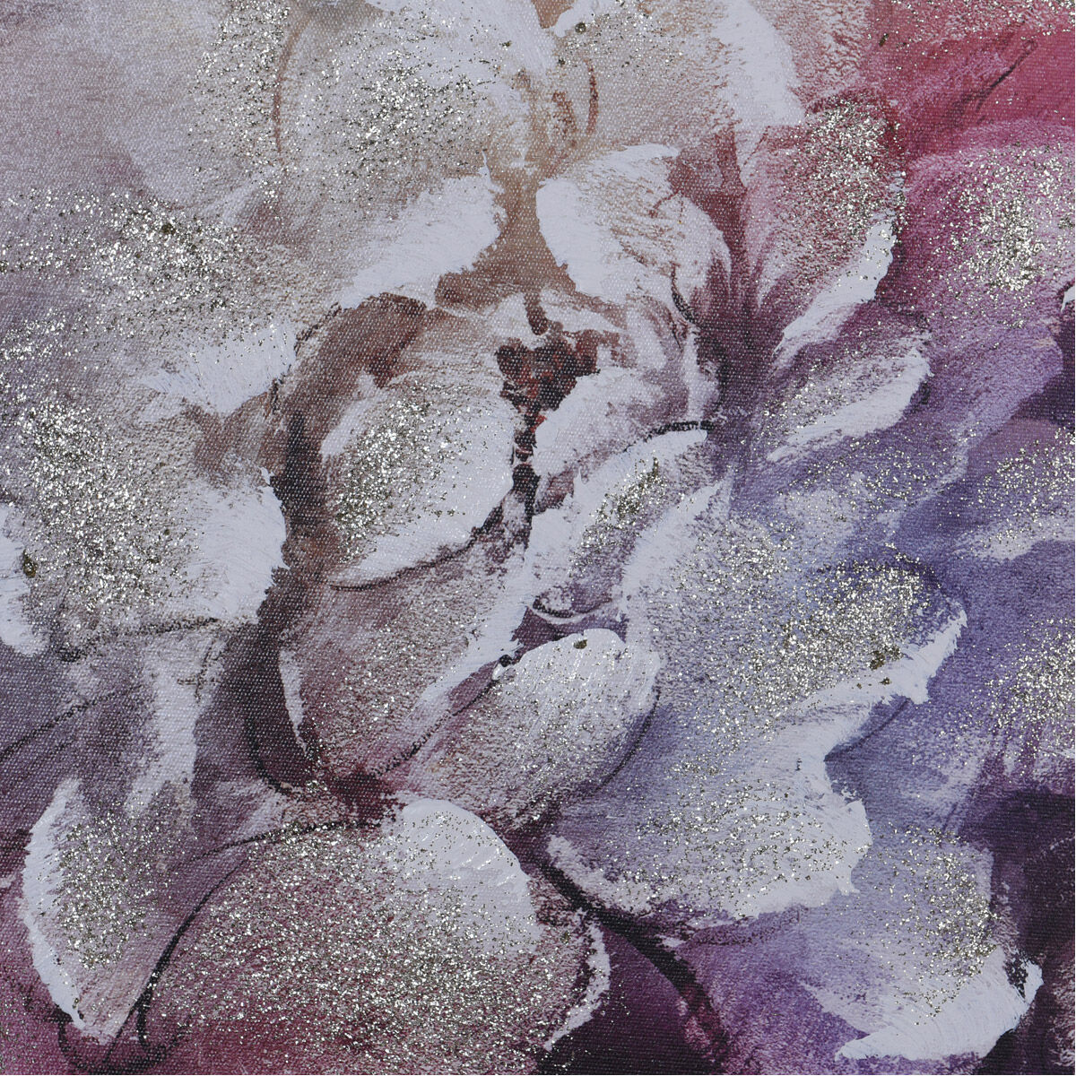 Cameron Black and White and Gold and Blue and Mauve Wall Art