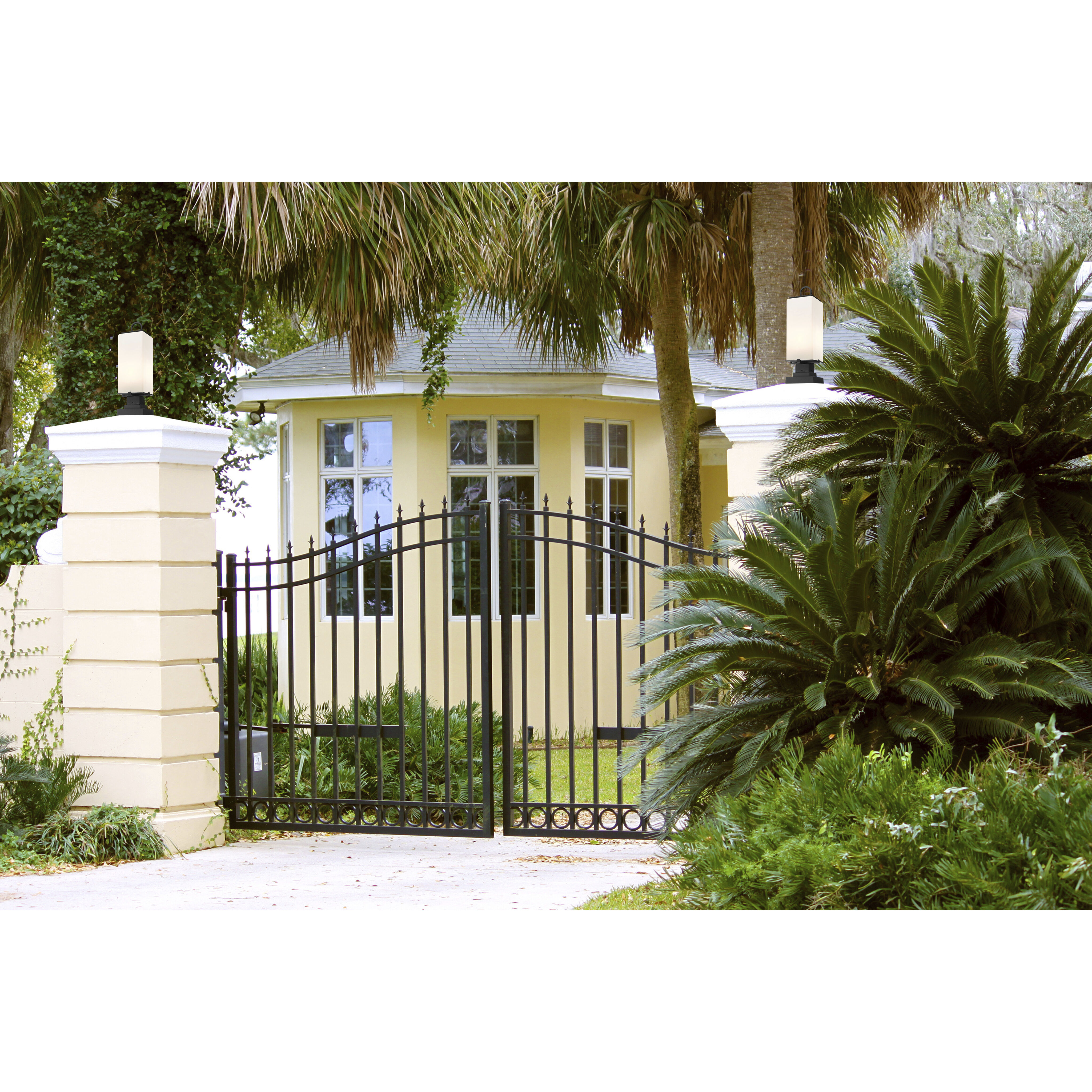 Sana 2 Light 22 inch Black Outdoor Pier Mounted Fixture