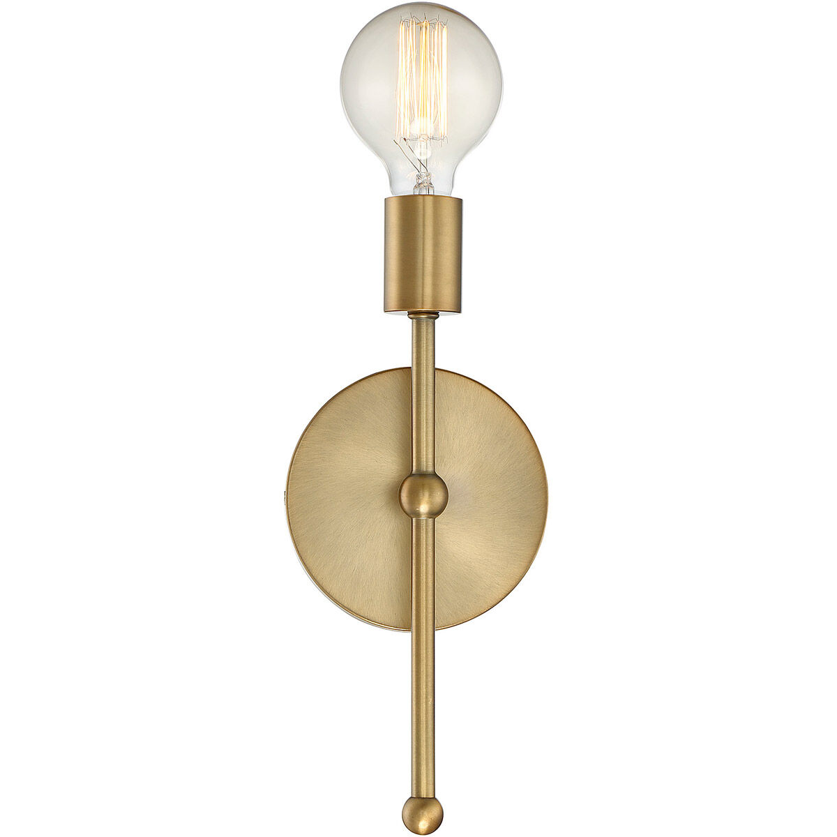 Industrial 1 Light 5.13 inch Natural Brass ADA Wall Sconce Wall Light in Warm Brass
