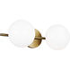 ED Ellen DeGeneres Lune 2 Light 17.88 inch Burnished Brass Vanity Light Wall Light