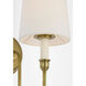 Thomas O'Brien Vendome LED 5.5 inch Hand-Rubbed Antique Brass Deep Arm Cordless Sconce Wall Light