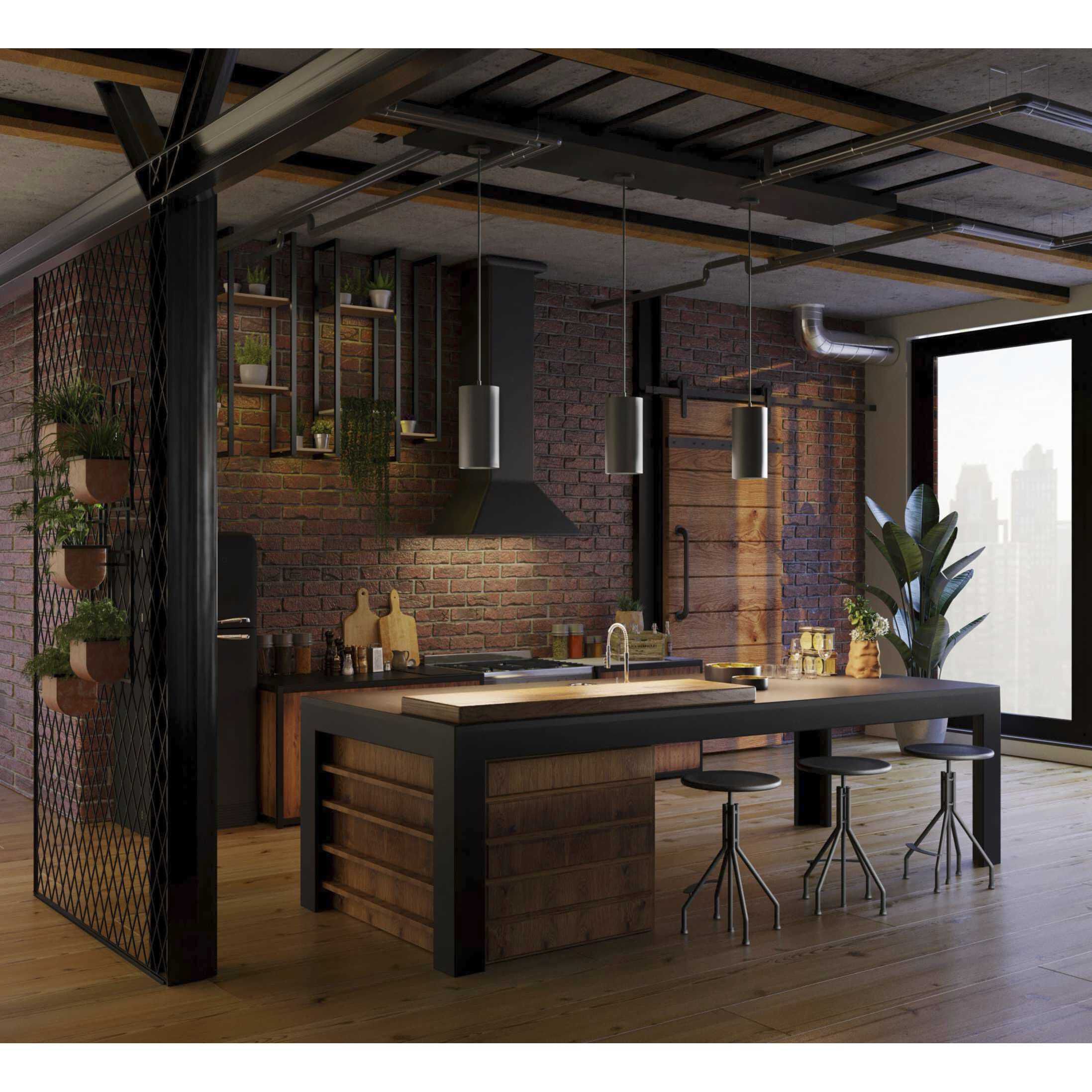 CYL RNDS 1 Light 6 inch Black Outdoor Pendant