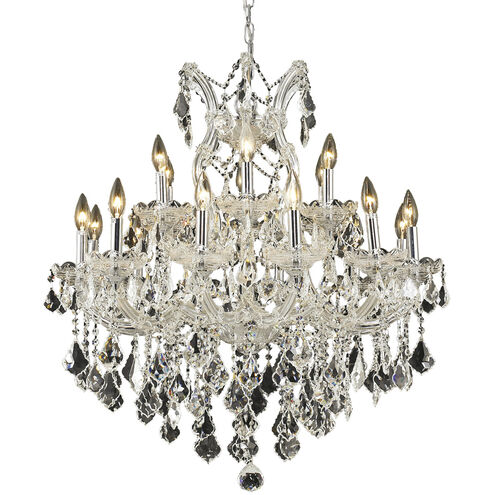 Maria Theresa 19 Light 30 inch Chrome Dining Chandelier Ceiling Light in Clear, Royal Cut