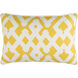 Large Zig Zag 20 X 13 inch Cream/Mustard Lumbar Pillow in 13 x 20