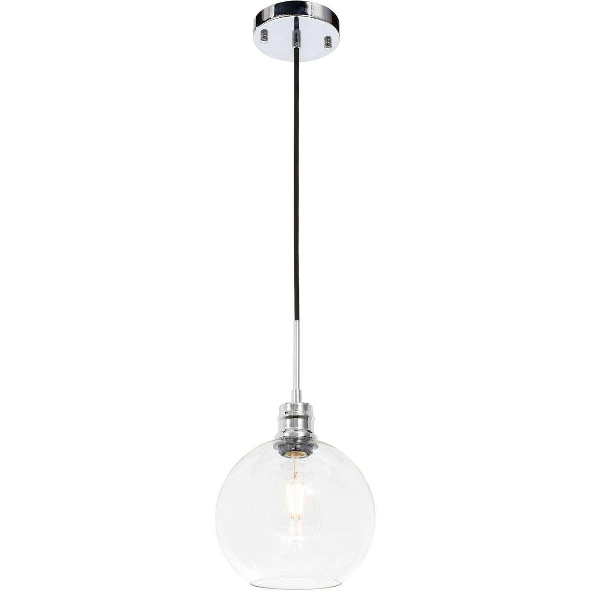 Emett 1 Light 8 inch Chrome Pendant Ceiling Light