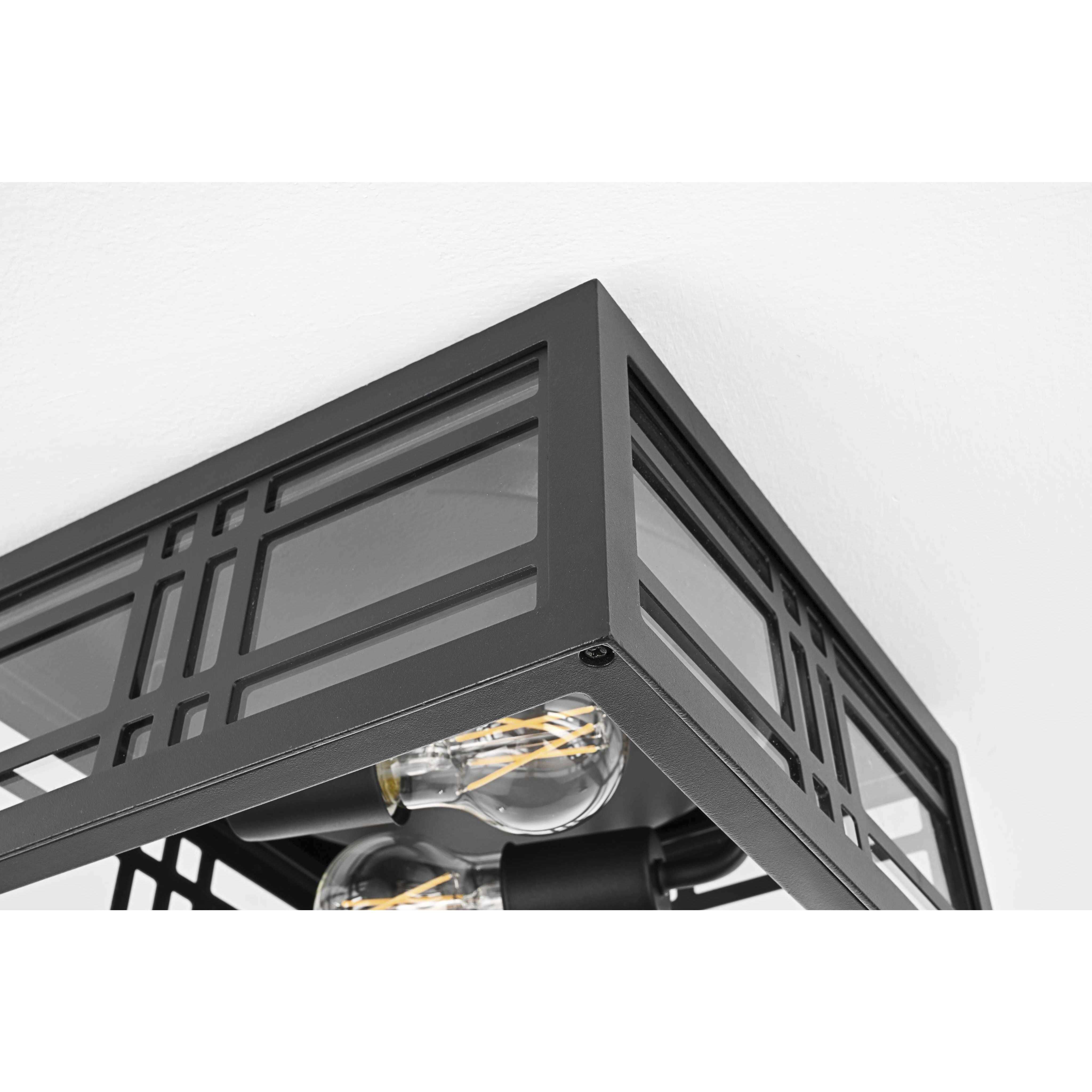 Harley 2 Light 11 inch Black Outdoor Flush Mount