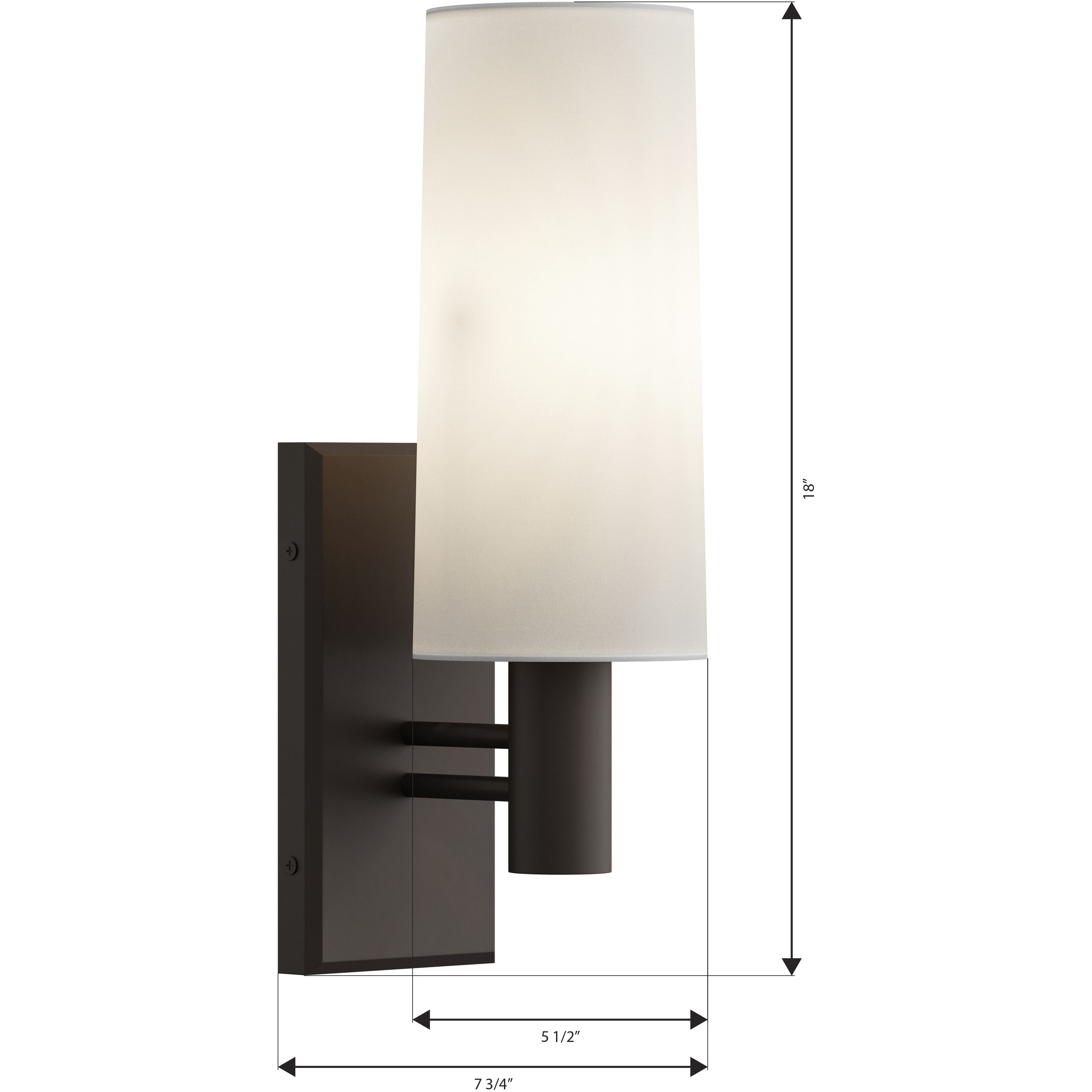 Draxen 1 Light 5.5 inch Dark Bronze Wall Sconce Wall Light