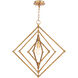 Southern Living Selena 1 Light 24.75 inch Antique Gold Leaf Chandelier Ceiling Light, Square Small