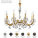 Signature San Marco 8 Light 32.3 inch Antique Silver Chandelier Ceiling Light, Schonbek Signature