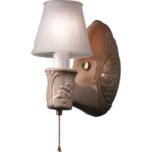 American Classics Heirloom Oval 1 Light 5 inch Polished Brass with Bisque Wall Sconce Wall Light