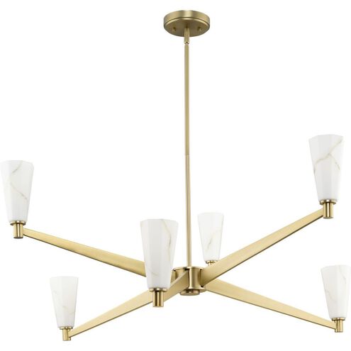 Tosca 6 Light 41 inch Brushed Bronze Chandelier Ceiling Light, Design Series